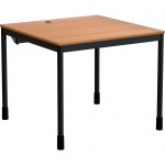 EDV-Tisch,  90x90 cm (B/T), 72 cm hoch, offener Blechkabelkanal, 